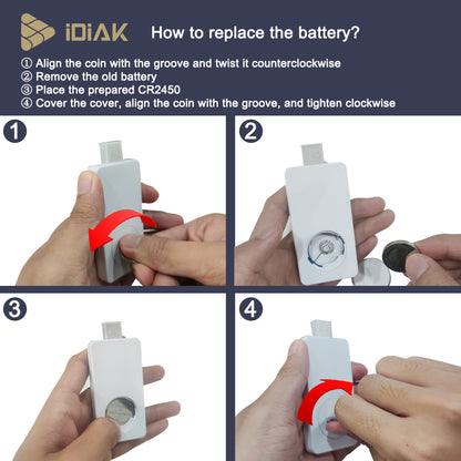 IDIAK M502 USB Temperature Data Logger Temp/Humidity Recorder with PDF and Excel (Reusable) Refrigerator Thermometer 14400 Points High Accuracy - 1 Pack